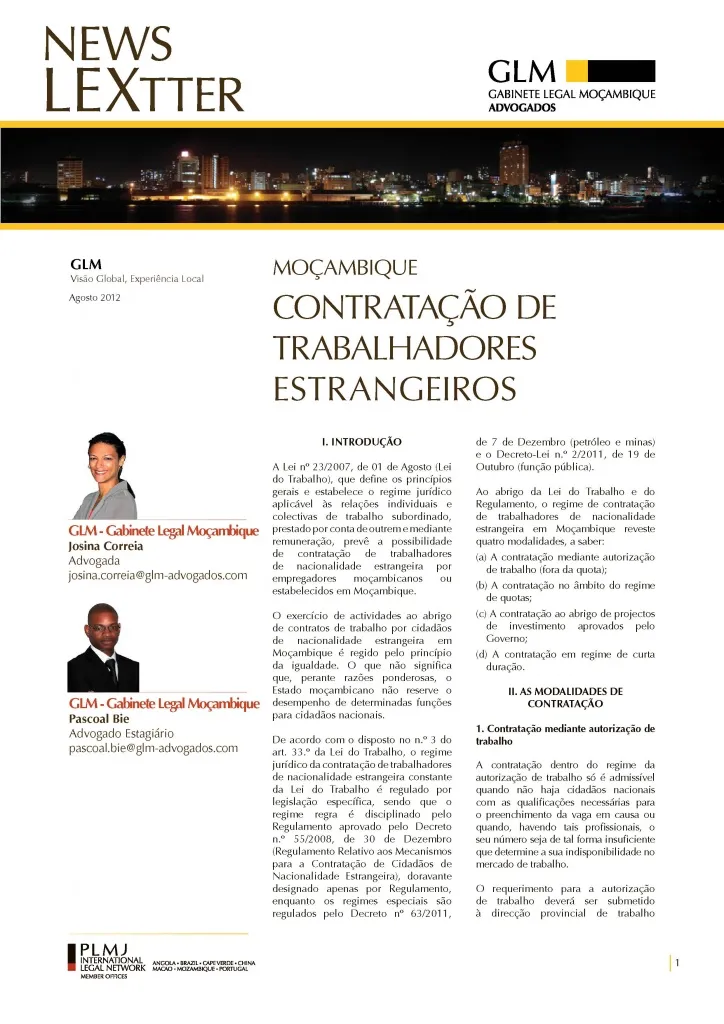 Contratação de Trabalhadores Estrangeiros