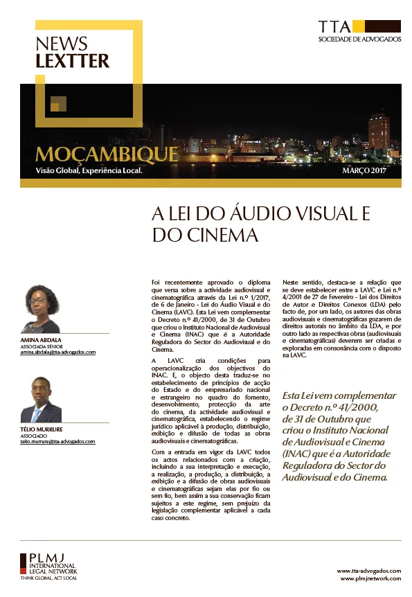A Lei do Áudio Visual e do Cinema