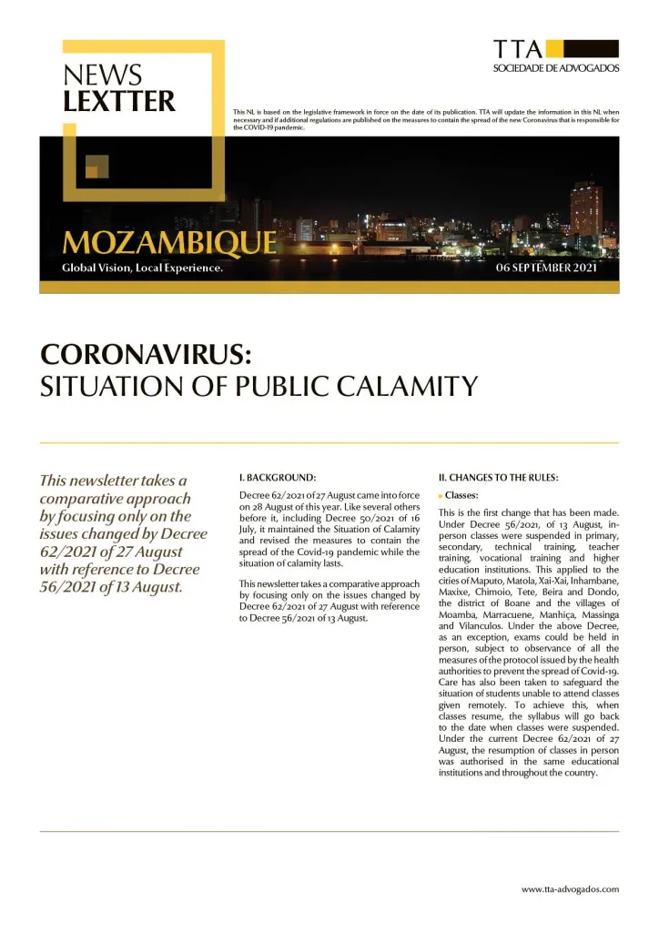 Coronavírus: Situação de Calamidade pública