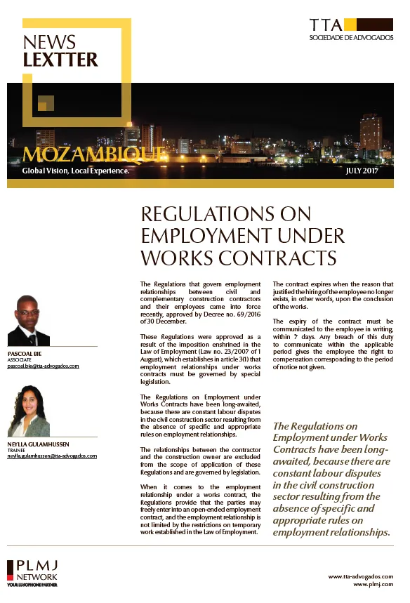 Regulations on Employment Under Works Contracts