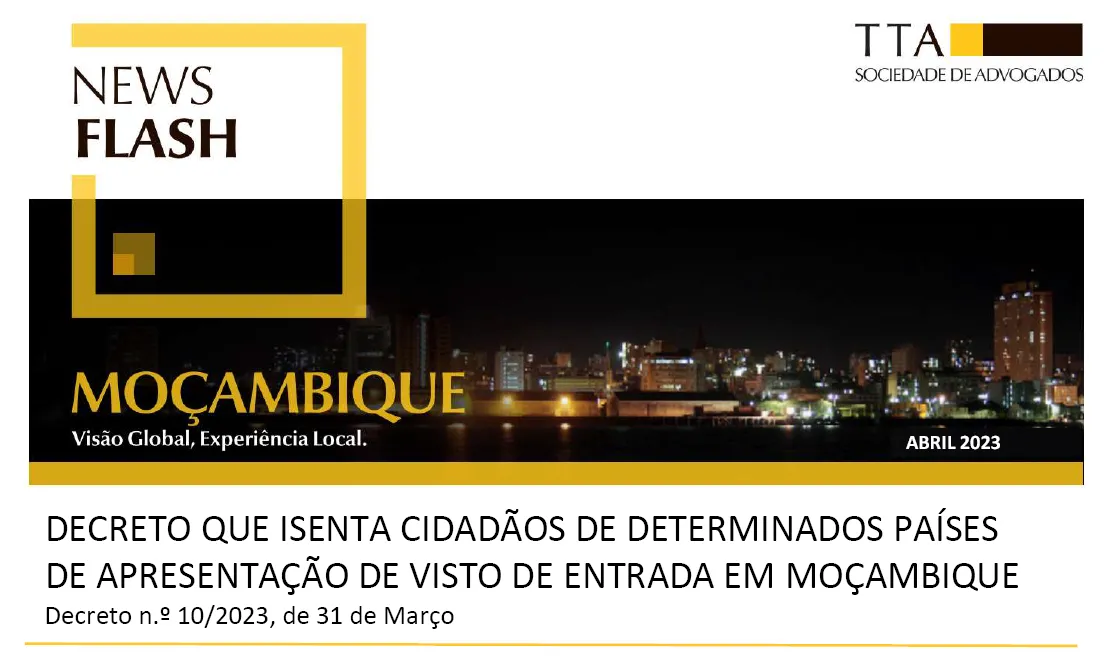 Decreto que isenta Cidadãos de determinados Países de apresentação de Visto de Entrada em Moçambique