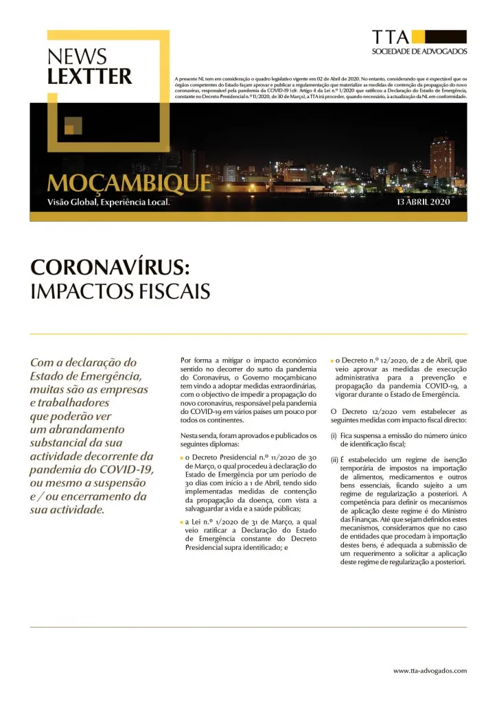 CORONAVÍRUS: Impactos Fiscais