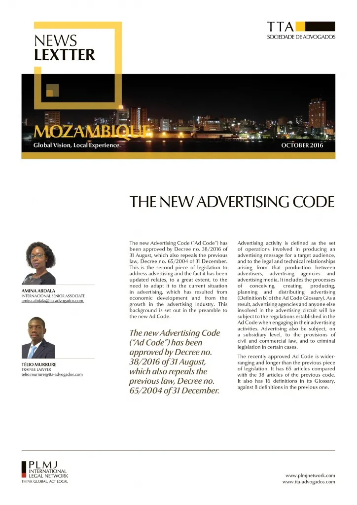 The new advertising code