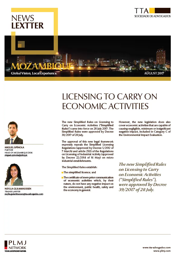Licensing to Carry on Economic Activities