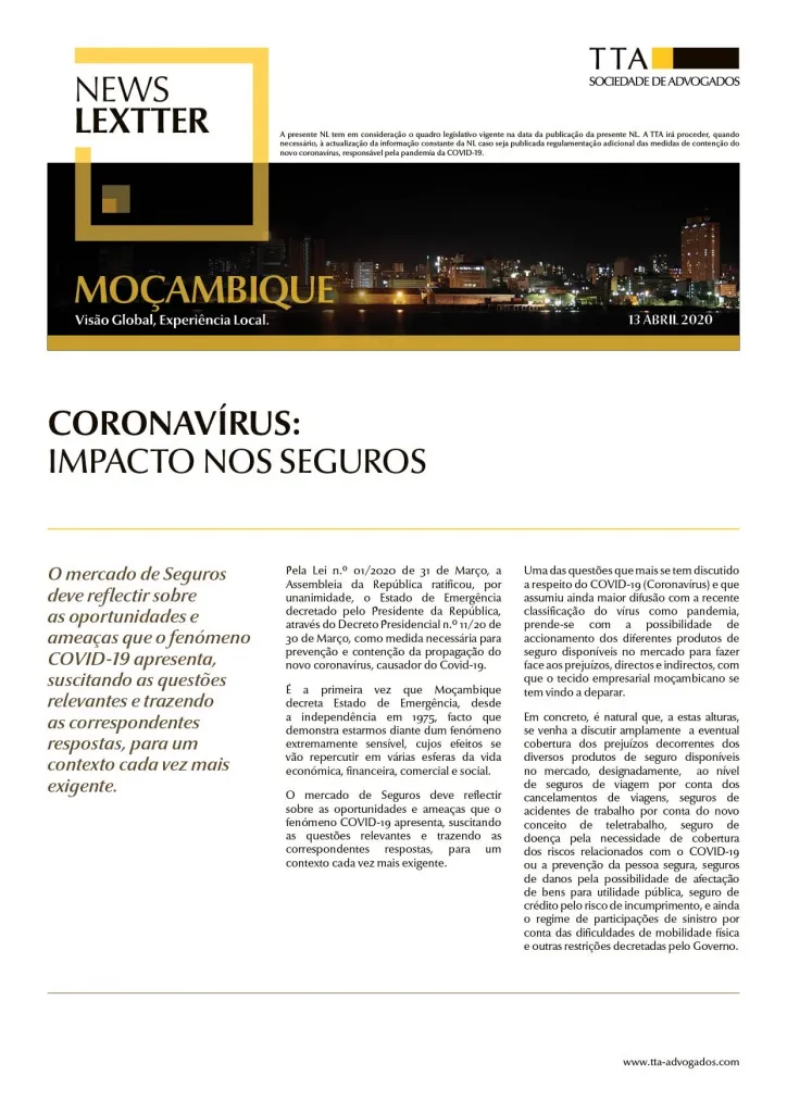 CORONAVÍRUS: Impacto nos Seguros