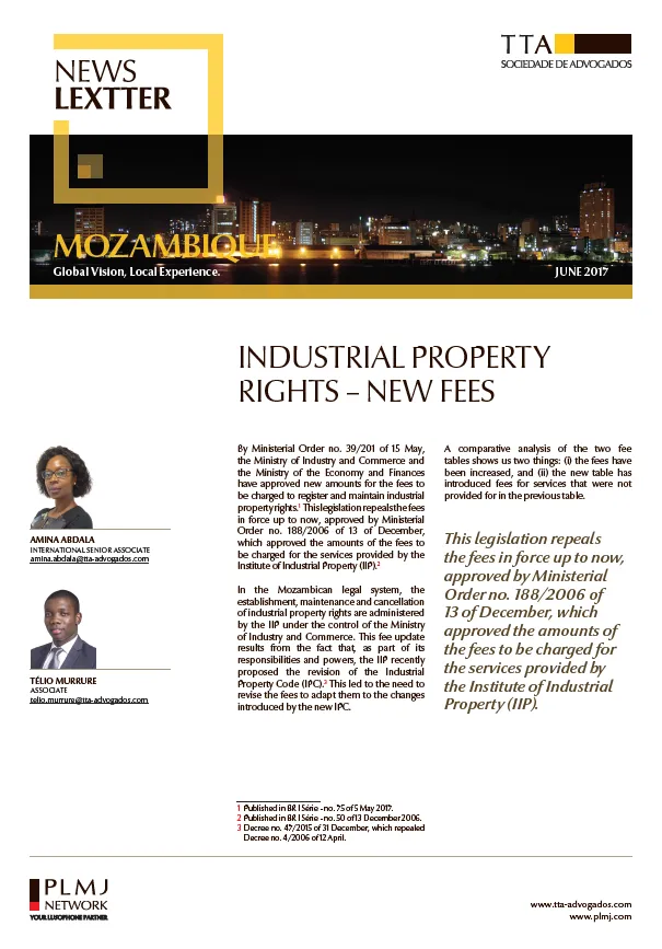 Industrial Property Rights Â? New Fees