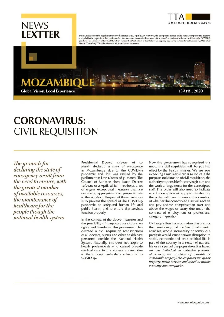 CORONAVIRUS: Civil Requisition