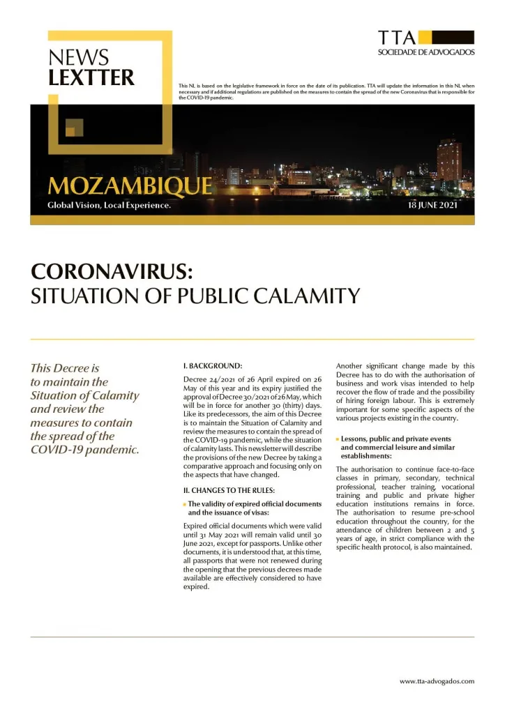 CCORONAVIRUS: Situation of Public Calamity