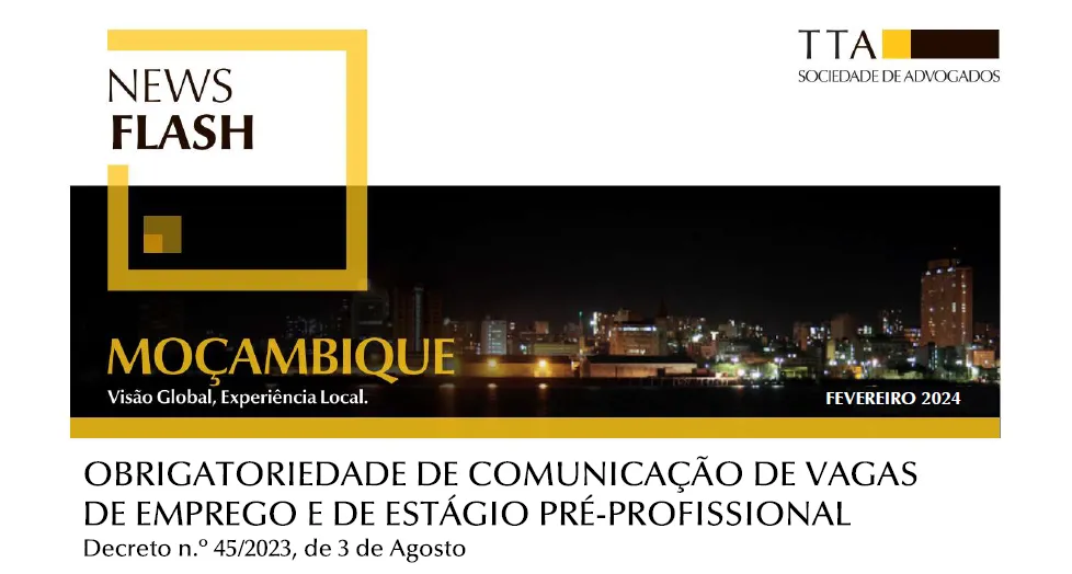 Obrigatoriedade de Comunicação de Vagas  de Emprego e de Estágio Pré-Profissional