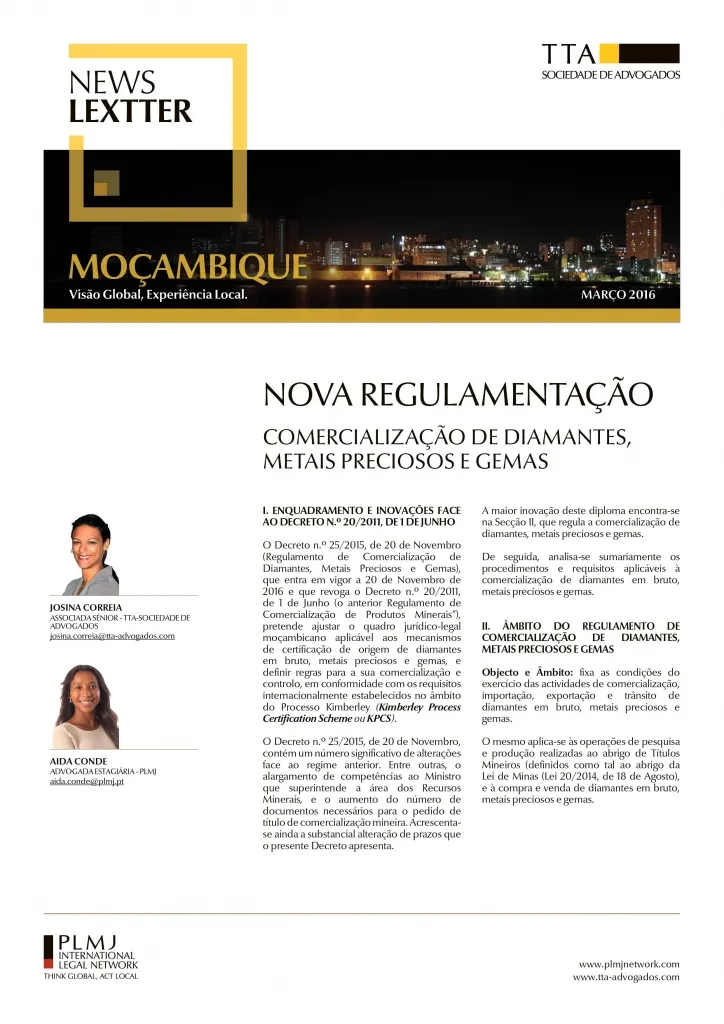 NOVA REGULAMENTAÇÃO - Comercialização de Diamantes, Metais Preciosos e Gemas 