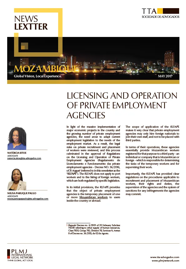 Licensing and Operation of Private Employment Agencies